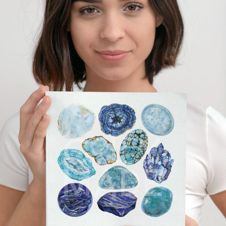 Third Eye Chakra Watercolor Crystal Art Print - Coley Made
